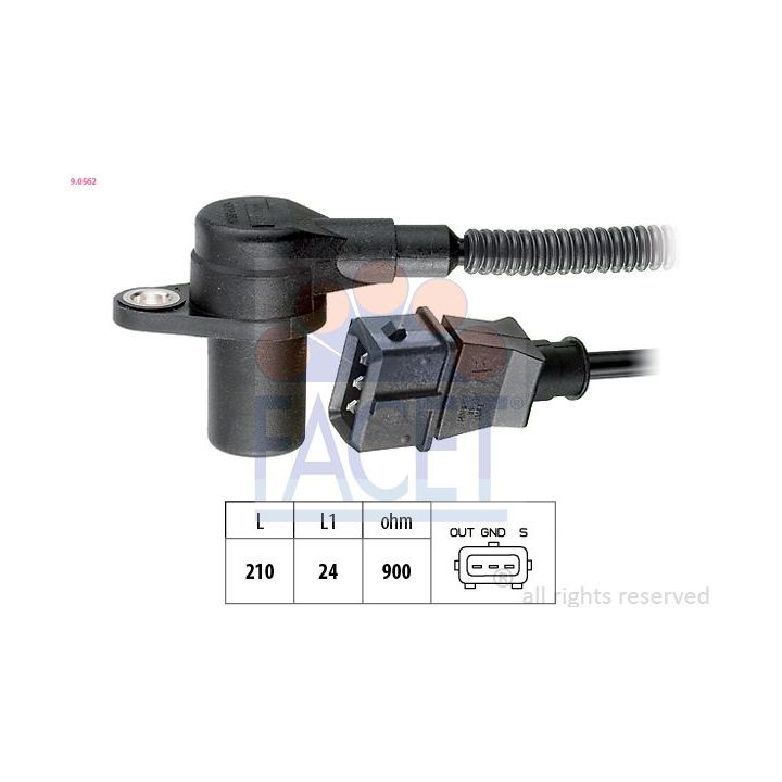 Jutiklis, alkūninio veleno impulsas FACET 9.0562