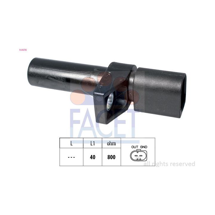 Jutiklis, alkūninio veleno impulsas FACET 9.0578