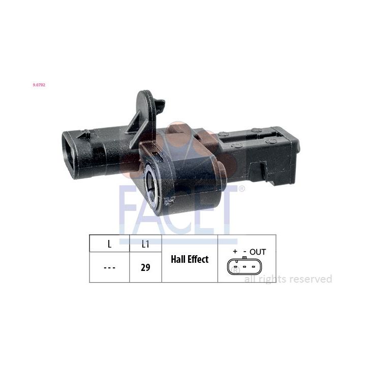 Jutiklis, alkūninio veleno impulsas FACET 9.0792