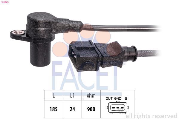 Jutiklis, alkūninio veleno impulsas FACET 9.0845