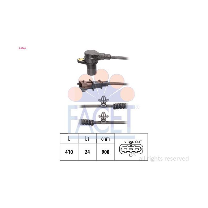 Jutiklis, alkūninio veleno impulsas FACET 9.0848