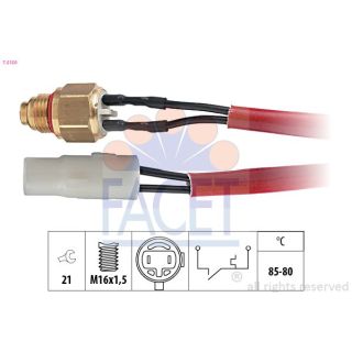 Temperatūros jungiklis, radiatoriaus ventiliatorius FACET 7.5150