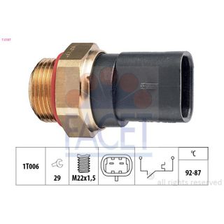 Temperatūros jungiklis, radiatoriaus ventiliatorius FACET 7.5187