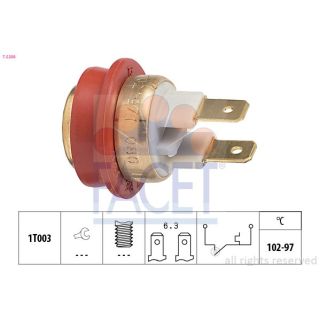 Temperatūros jungiklis, radiatoriaus ventiliatorius FACET 7.5208