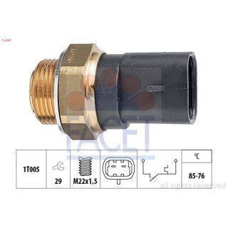 Temperatūros jungiklis, radiatoriaus ventiliatorius FACET 7.5287