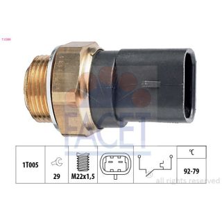 Temperatūros jungiklis, radiatoriaus ventiliatorius FACET 7.5288