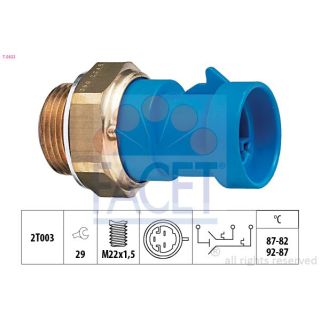 Temperatūros jungiklis, radiatoriaus ventiliatorius FACET 7.5622