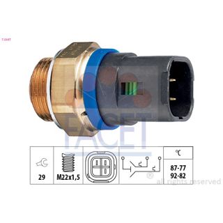 Temperatūros jungiklis, radiatoriaus ventiliatorius FACET 7.5647