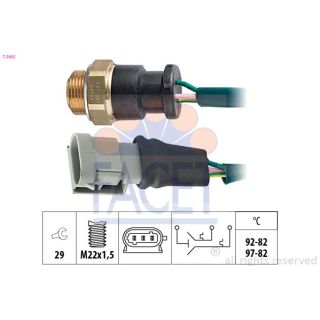 Temperatūros jungiklis, radiatoriaus ventiliatorius FACET 7.5662