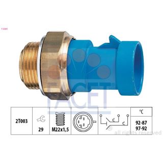 Temperatūros jungiklis, radiatoriaus ventiliatorius FACET 7.5681