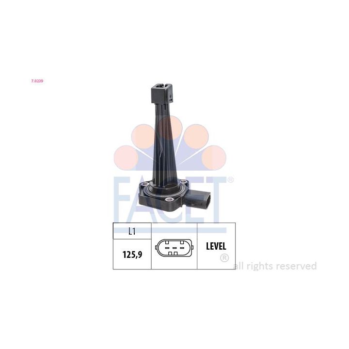 Jutiklis, variklio alyvos lygis FACET 7.0239