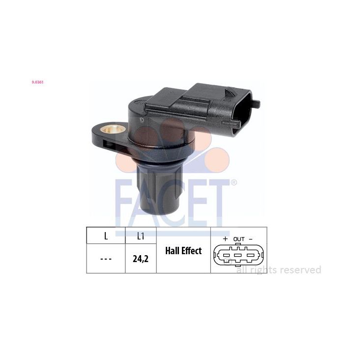 Jutiklis, alkūninio veleno impulsas FACET 9.0361