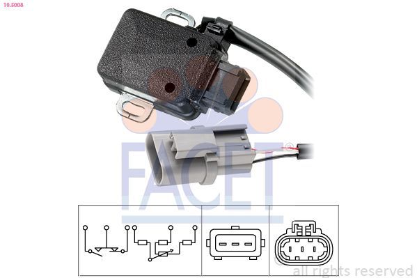 Jutiklis, droselio stūmoklis FACET 10.5008