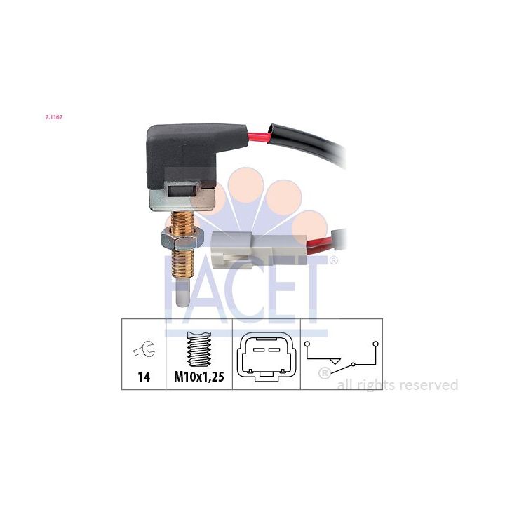 Stabdžių žibinto jungiklis FACET 7.1167