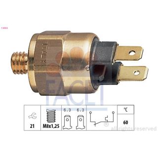 Temperatūros jungiklis, aušinimo skysčio įspėjimo lemputė FACET 7.4054