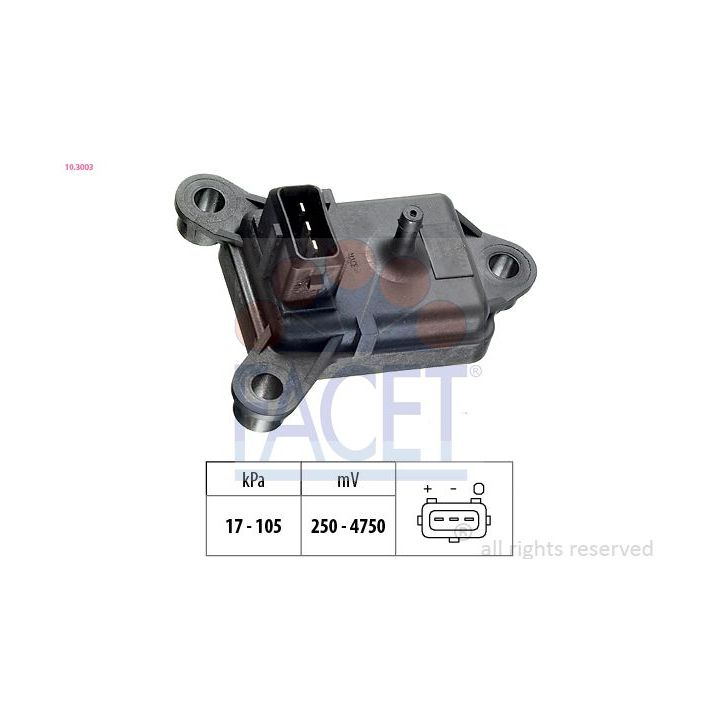 Oro slėgio jutiklis, aukščio adaptacija FACET 10.3003