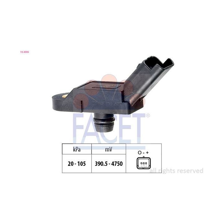 Oro slėgio jutiklis, aukščio adaptacija FACET 10.3005