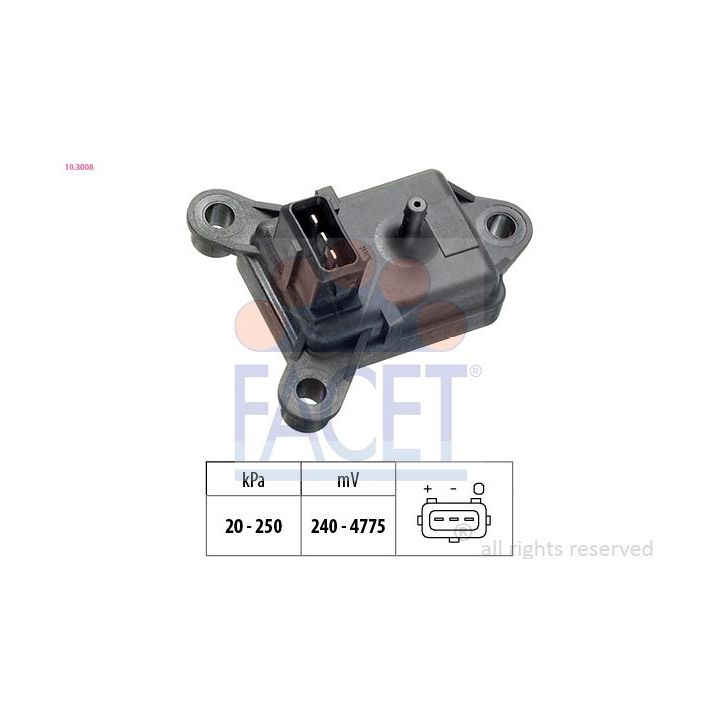 Oro slėgio jutiklis, aukščio adaptacija FACET 10.3008