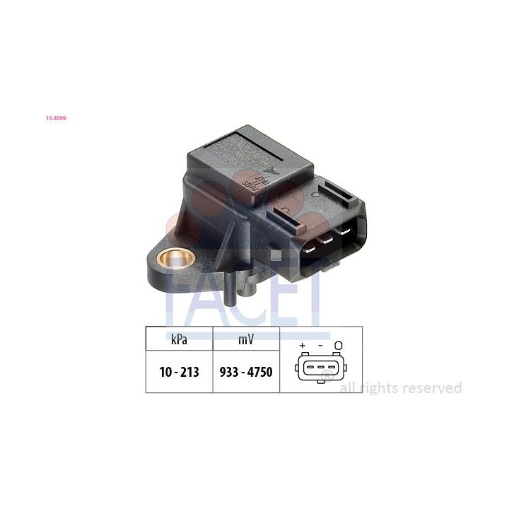 Oro slėgio jutiklis, aukščio adaptacija FACET 10.3009