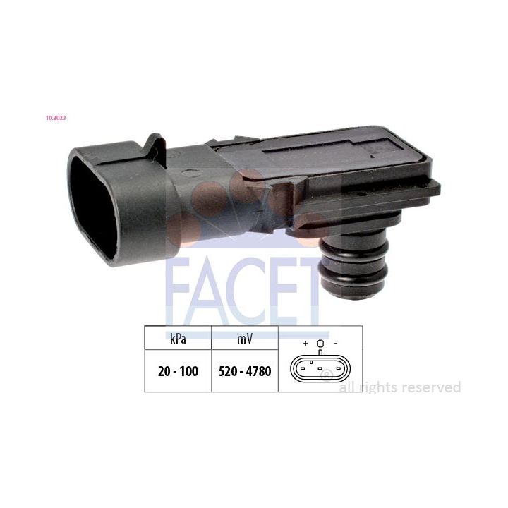 Oro slėgio jutiklis, aukščio adaptacija FACET 10.3023