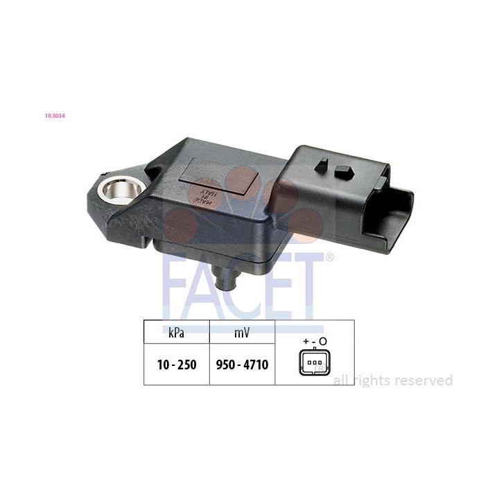 Oro slėgio jutiklis, aukščio adaptacija FACET 10.3034