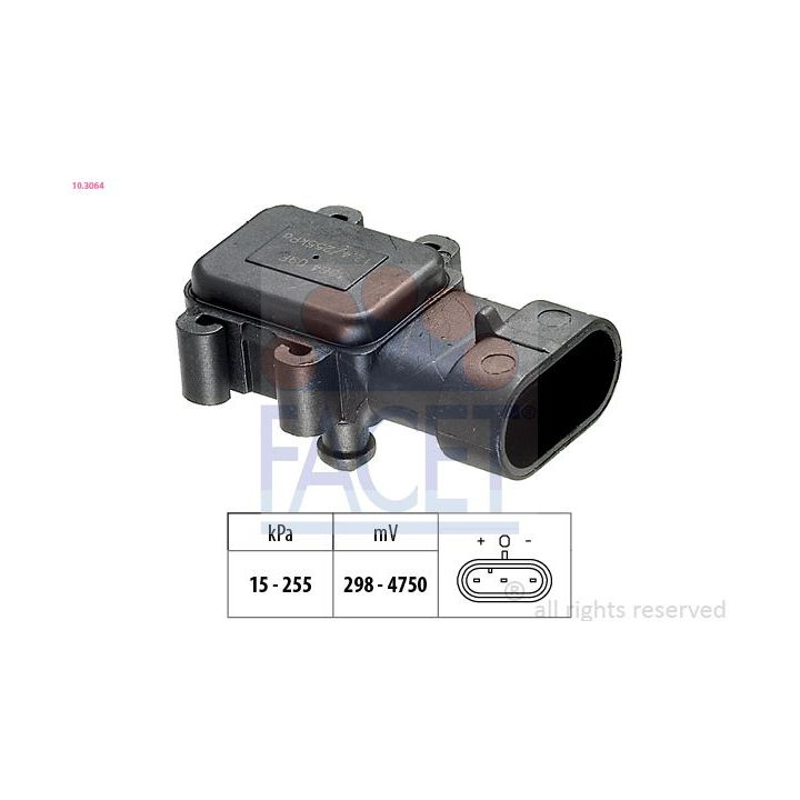 Oro slėgio jutiklis, aukščio adaptacija FACET 10.3064