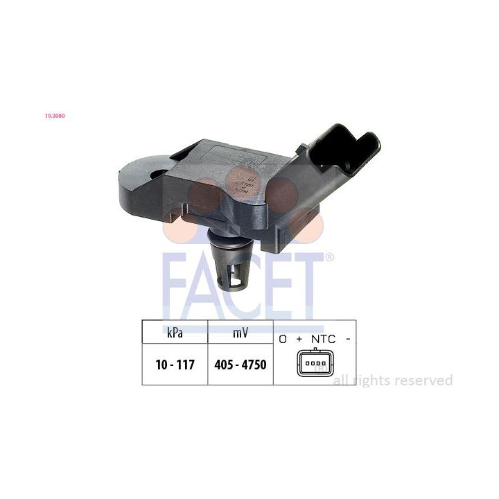 Oro slėgio jutiklis, aukščio adaptacija FACET 10.3080