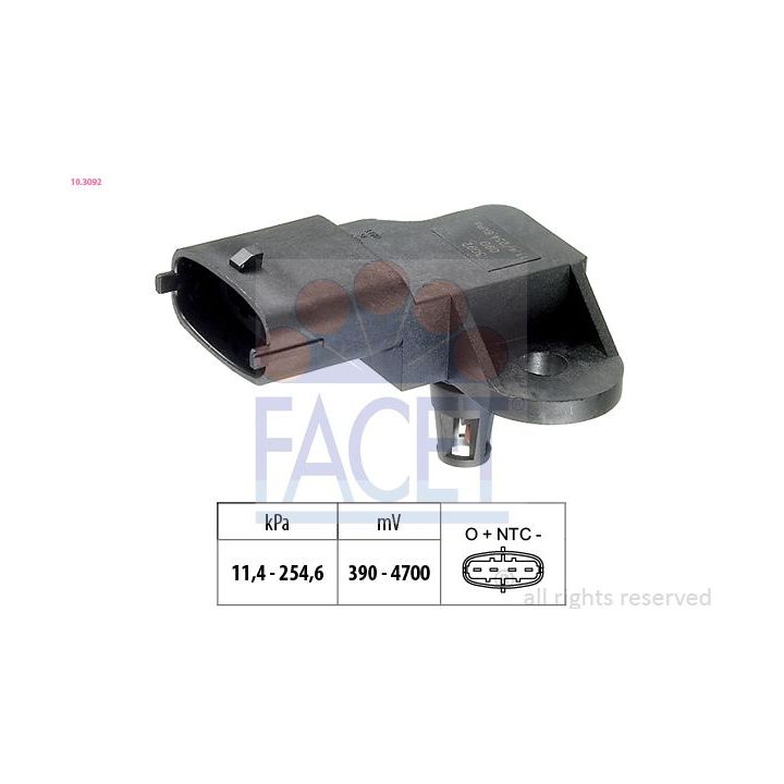 Oro slėgio jutiklis, aukščio adaptacija FACET 10.3092