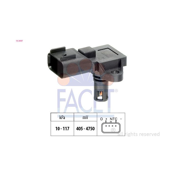 Oro slėgio jutiklis, aukščio adaptacija FACET 10.3097