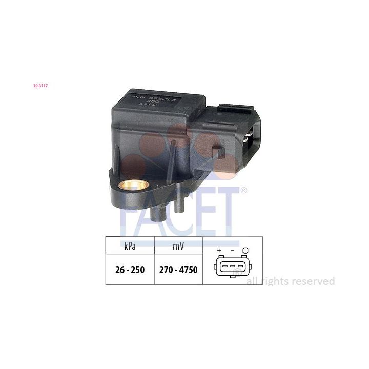 Oro slėgio jutiklis, aukščio adaptacija FACET 10.3117
