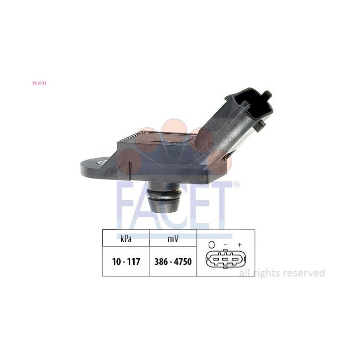 Oro slėgio jutiklis, aukščio adaptacija FACET 10.3133