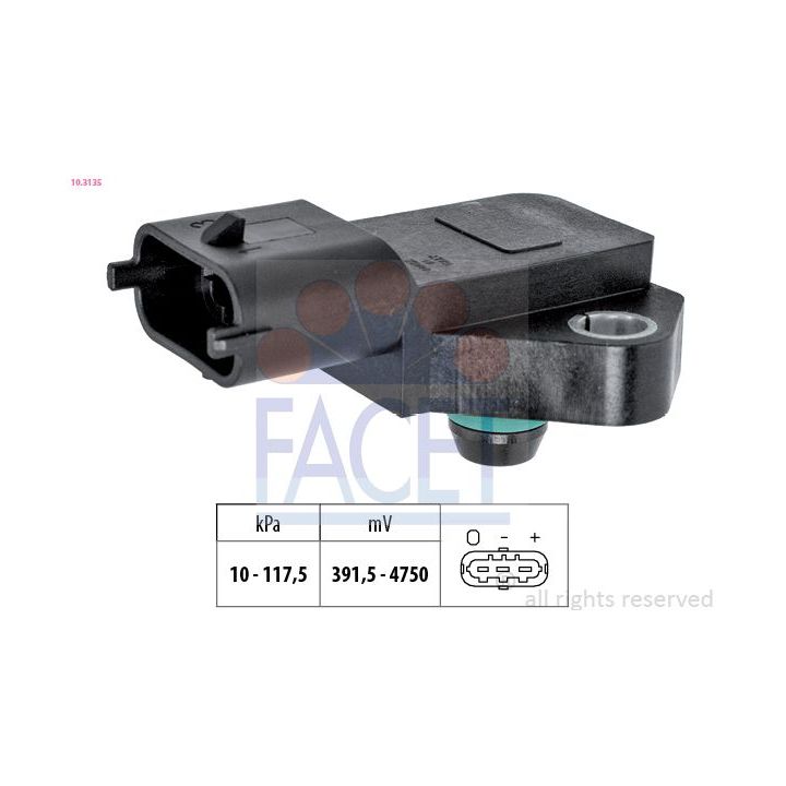 Oro slėgio jutiklis, aukščio adaptacija FACET 10.3135