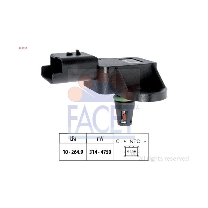 Oro slėgio jutiklis, aukščio adaptacija FACET 10.3137