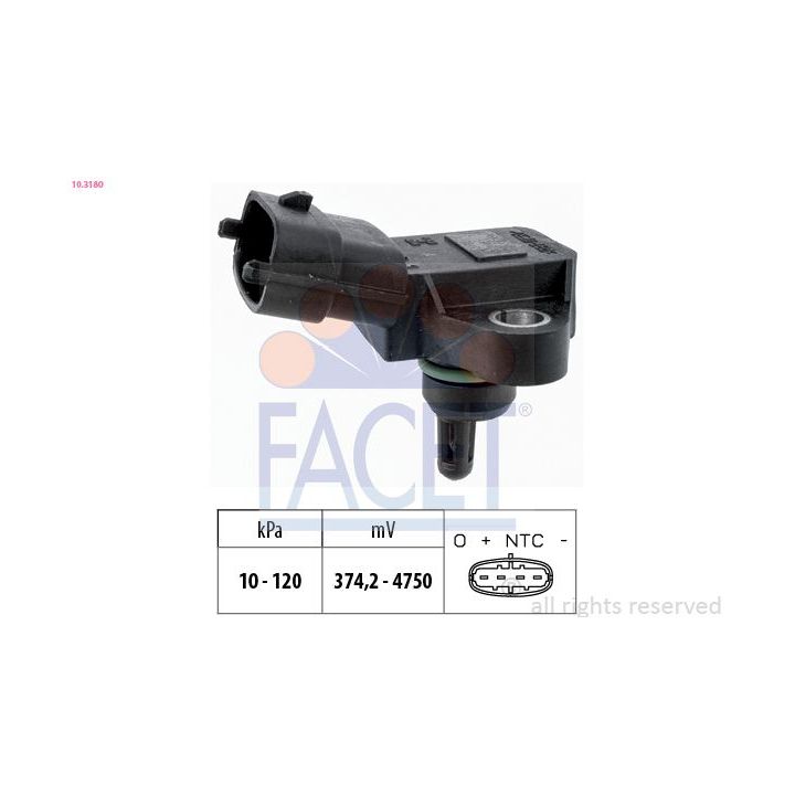 Oro slėgio jutiklis, aukščio adaptacija FACET 10.3180