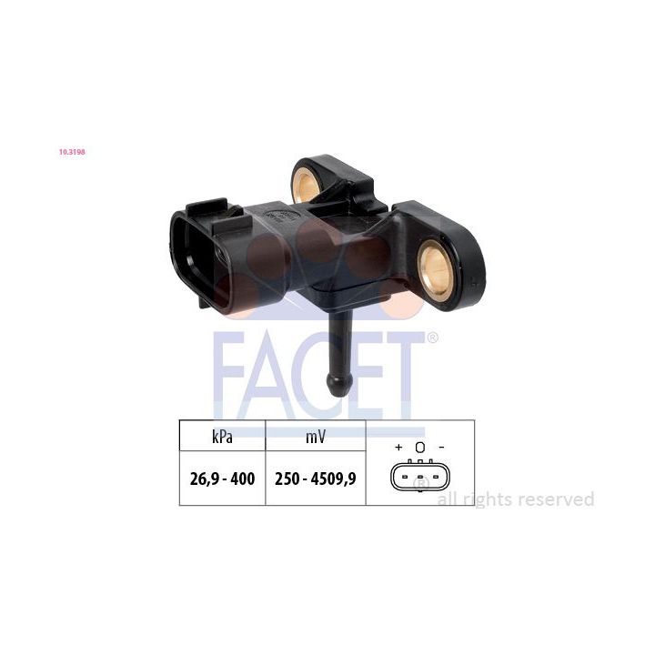 Oro slėgio jutiklis, aukščio adaptacija FACET 10.3198