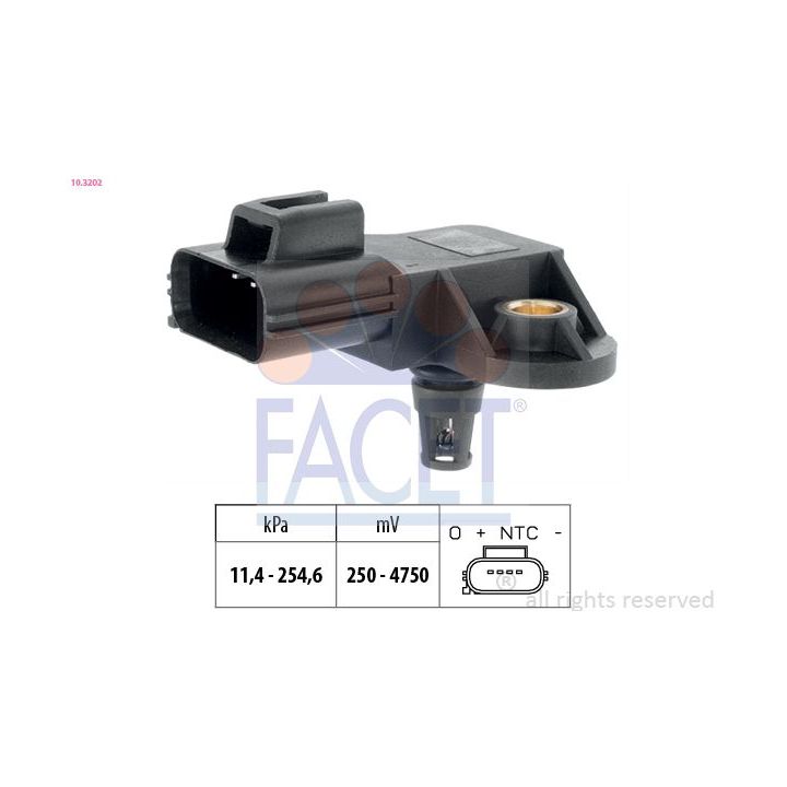 Oro slėgio jutiklis, aukščio adaptacija FACET 10.3202