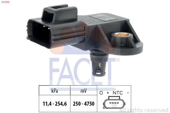 Oro slėgio jutiklis, aukščio adaptacija FACET 10.3202