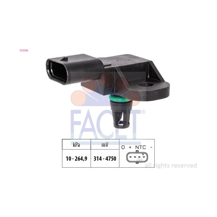 Oro slėgio jutiklis, aukščio adaptacija FACET 10.3242