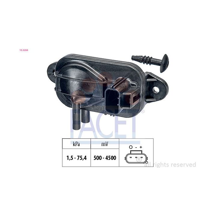 Oro slėgio jutiklis, aukščio adaptacija FACET 10.3268