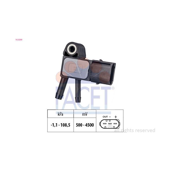 Oro slėgio jutiklis, aukščio adaptacija FACET 10.3269