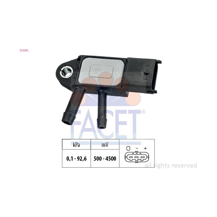 Oro slėgio jutiklis, aukščio adaptacija FACET 10.3292