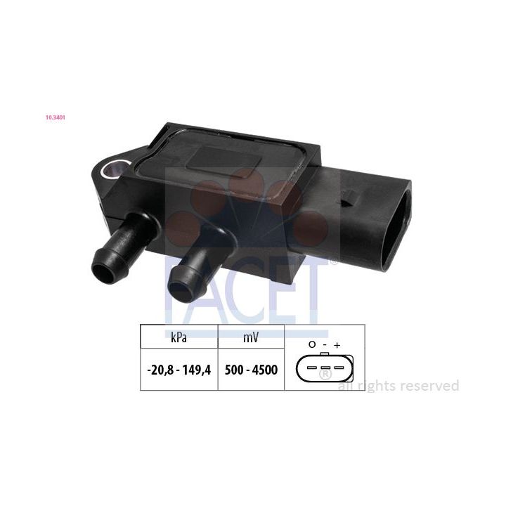 Oro slėgio jutiklis, aukščio adaptacija FACET 10.3401