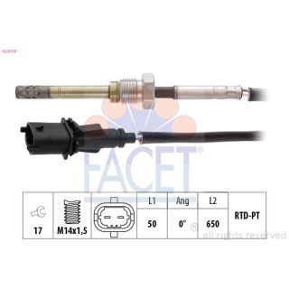 Jutiklis, išmetamųjų dujų temperatūra FACET 22.0134