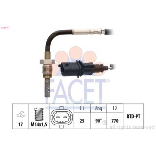 Jutiklis, išmetamųjų dujų temperatūra FACET 22.0147