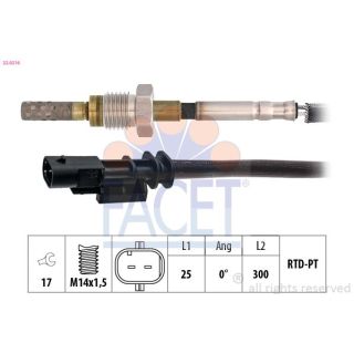 Jutiklis, išmetamųjų dujų temperatūra FACET 22.0216