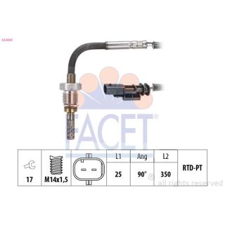Jutiklis, išmetamųjų dujų temperatūra FACET 22.0243