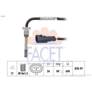 Jutiklis, išmetamųjų dujų temperatūra FACET 22.0367