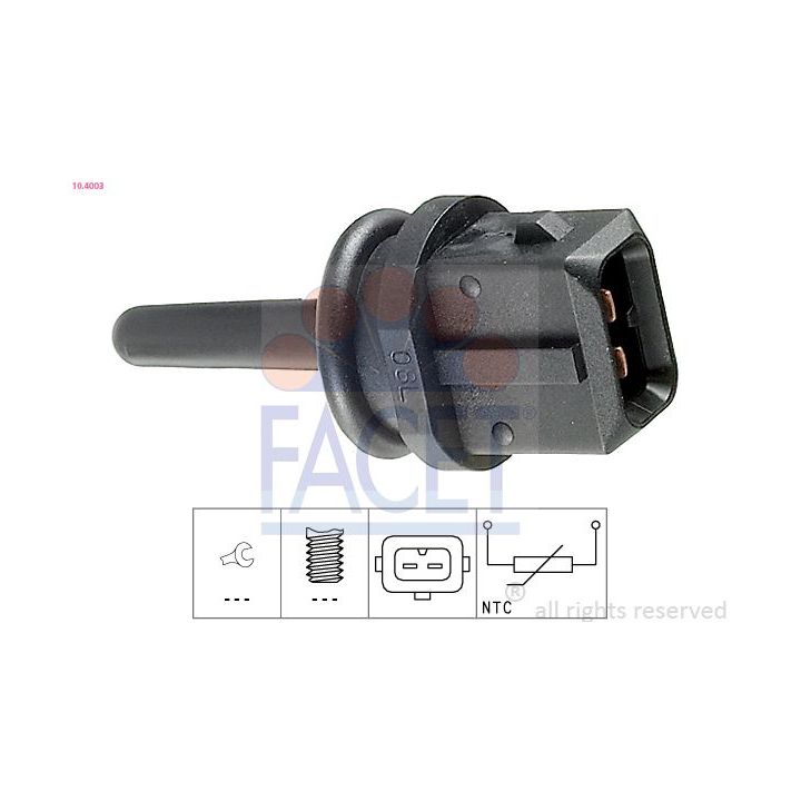 Siuntimo blokas, įsiurbiamo oro temperatūra FACET 10.4003