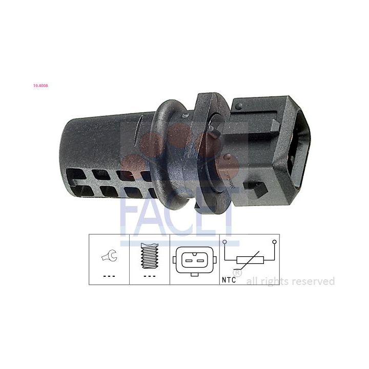 Jutiklis, išorės temperatūra FACET 10.4008
