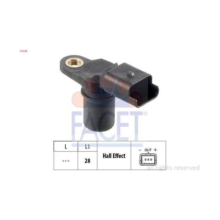 Jutiklis, variklio sūkių dažnis FACET 9.0348